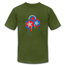 Load image into Gallery viewer, Stars Dripping T-Shirt - olive green