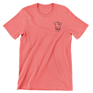 unisex coral drip shirt